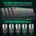 Redragon Wireless Mechanical Keyboard and Mouse Combo, RGB Backlit, TKL Creamy - Image 6