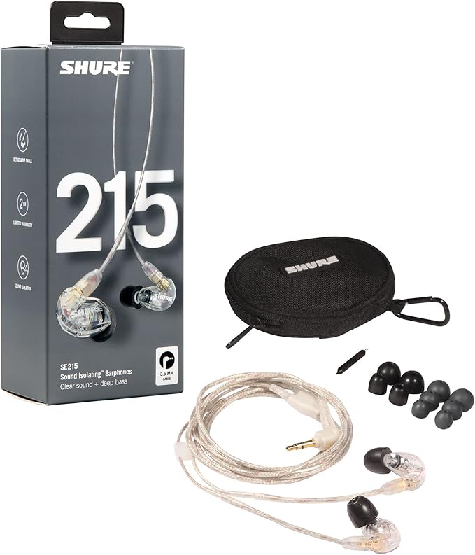 Shure SE215 PRO Wired Earbuds, Professional Sound Isolating Earphones - Image 2