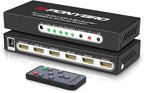 HDMI 2.0 Switch 5 Port 4K@60Hz Auto-Switching – 5 in 1 Out by PONYBRO