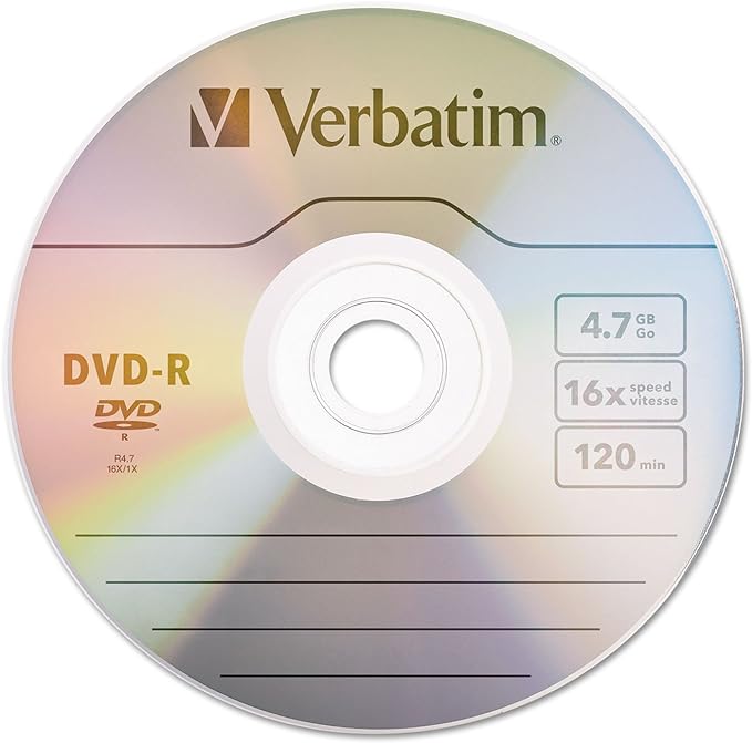 Verbatim DVD-R Blank Discs AZO Dye 4.7GB 16X Recordable Disc - Image 2