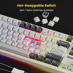 RK ROYAL KLUDGE S85 Wireless Mechanical Keyboard, TKL Keyboard - Image 4