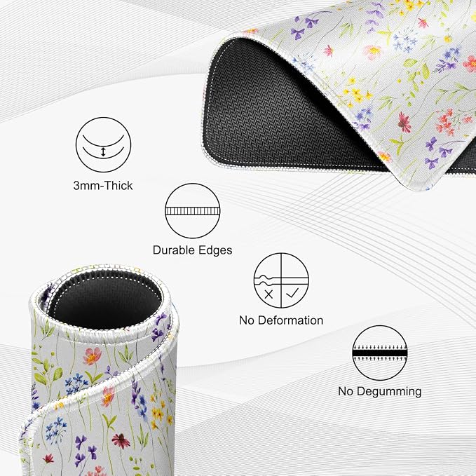 JIKIOU 3 Pack Mouse Pad with Stitched Edge, Comfortable Mouse Pads with - Image 3
