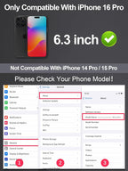 2 Pack for iPhone 16 Pro Matte Screen Protector 6.3 inch, Anti Fingerprint Anti - Image 2