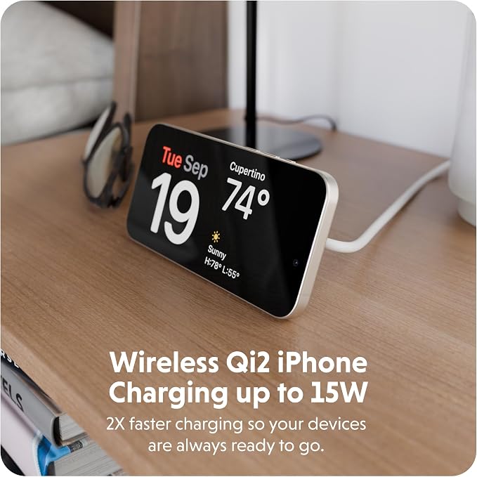HyperJuice 2-in-1 Wireless Charger Qi2 Magnetic Stand — Fast Wireless Charger - Image 2