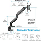 AVLT RGB Lights Single 17”-49” Gaming Monitor Arm Desk Mount, Fits One - Image 4