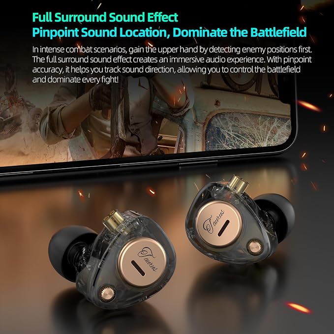 KZ Taurus in Ear Monitor Headphones, Horizontal 2DD Gaming IEM Earbuds Wired in - Image 6