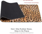Lokigo Leopard Print Desk Pad, Waterproof Rubber Base Mousepad - Image 3