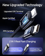 DreamBee Retractable Car Charger, 66W 4 in 1 Super Fast Charge Car Phone Charger - Image 4