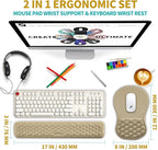 Hokafenle 2 in 1 Ergonomic Mouse Pad Wrist Support & Wrist Rest - Image 2