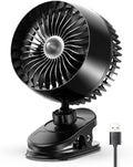Koonie USB Clip on Fan, Strong Wind Ultra Quiet Small Desk Fan by Koonie