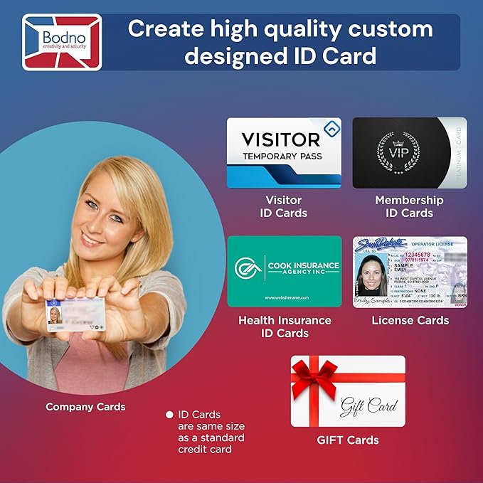 Bodno Seaory S28 Dual Sided ID Card Printer & Complete Supplies Package ID - Image 3