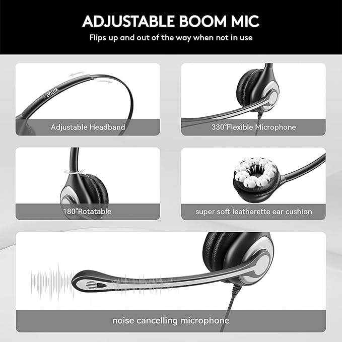 Headset wtih Mic, USB Headset - Image 5