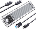 ORICO M.2 NVMe SSD Enclosure, USB 3.2 Gen 2, Transparent External Solid State by PioneerDataSolutionPowerYourFuture