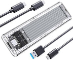 ORICO M.2 NVMe SSD Enclosure, USB 3.2 Gen 2, Transparent External Solid State by PioneerDataSolutionPowerYourFuture