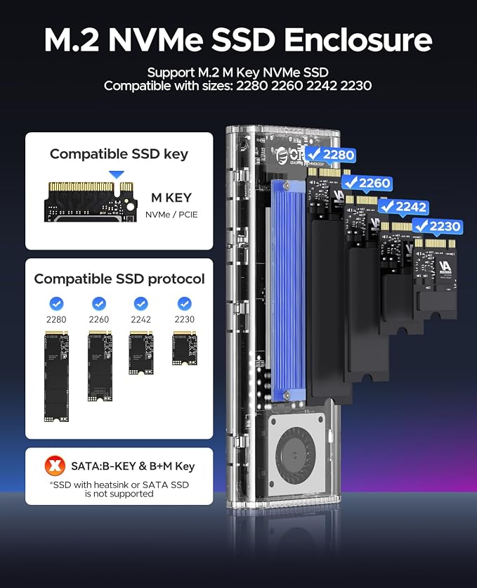 ORICO 40Gbps M.2 NVMe SSD Enclosure - Image 5