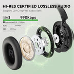 OneOdio Focus A6 Hybrid Active Noise Cancelling Headphones, 75H Playtime - Image 5