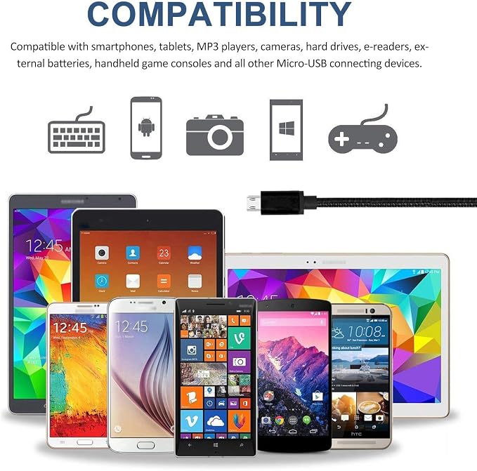 Micro USB Cable 15ft with 3A Fast Charging, Extra Long and Extremely Durable - Image 6