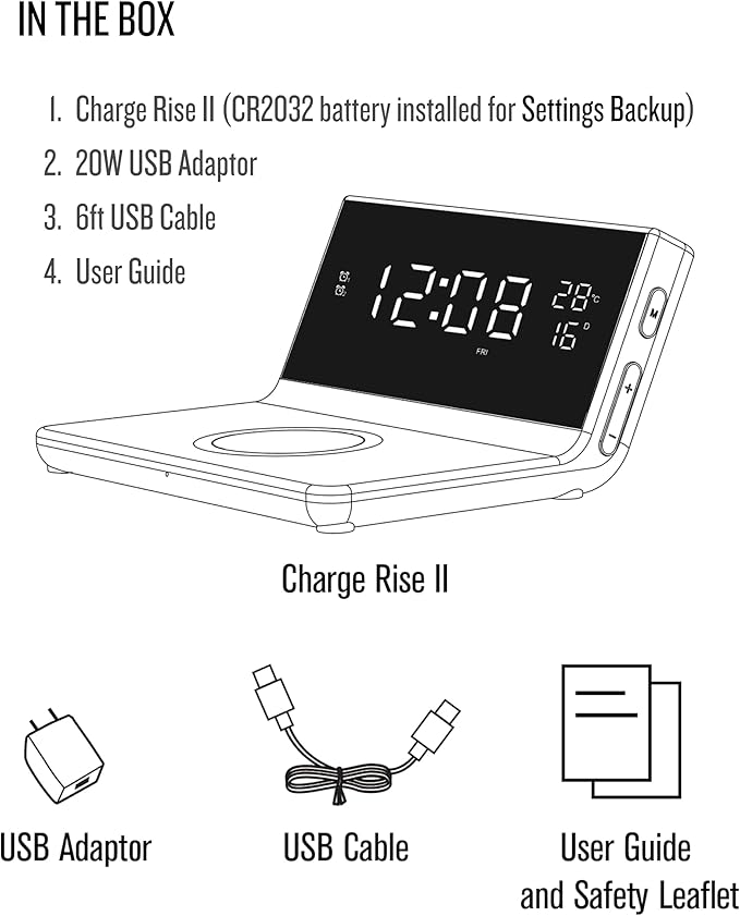 Soundfreaq Charge Rise II, SFQ-20: Digital Alarm Clock, - Image 6