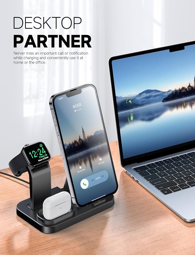 Wireless Charging Station 3 in 1 RJR Compatible - Image 4