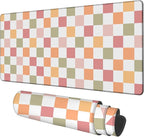 Gaming Desk Pad Large Extra Length Multicolored Chess Board Mouse Pad Keyboard by Unknown