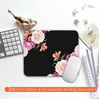 Square Mouse Pad Pretty Peony Flower, Personalized Premium-Textured Custom - Image 6