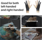 HUION Palm Rejection Artist Glove Two-Finger Glove - Image 5