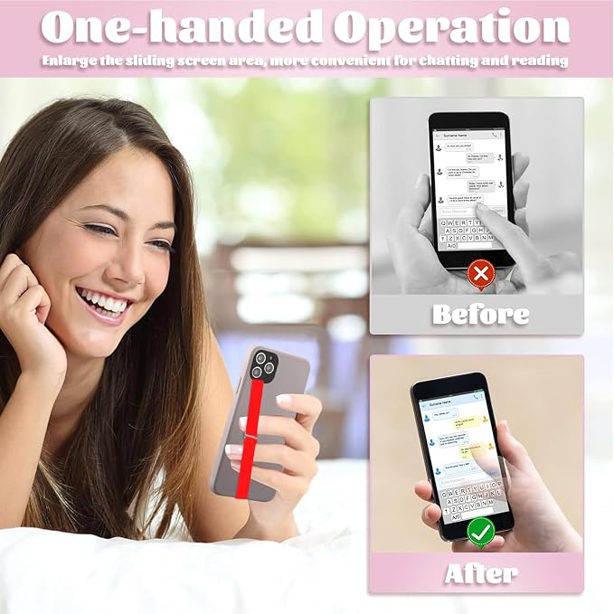 TEAMOLA 3pcs Silicone Phone Grip Holder Strap - Image 5