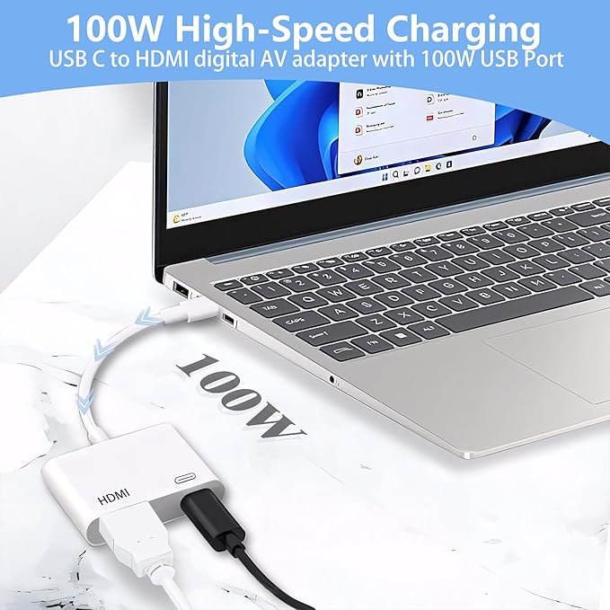 USB C to HDMI for TV, 4K@60Hz Type C to HDMI Adapter - Image 6