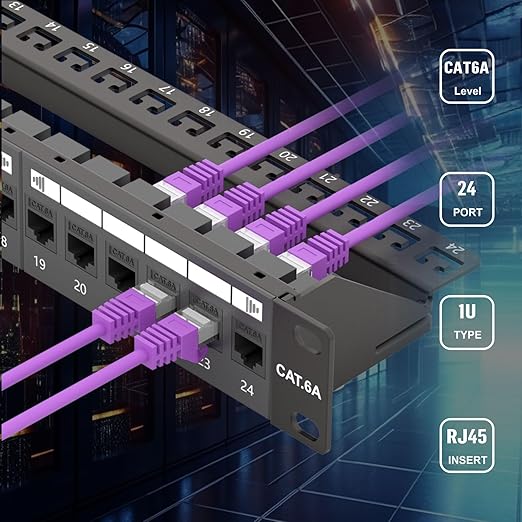 FGB 24 Port Cat6A Keystone Patch Panel, 1U - Image 4
