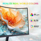 KOORUI 27 Inch Curved Monitor FHD 1080P Display, 75Hz PC Screen, Computer - Image 2