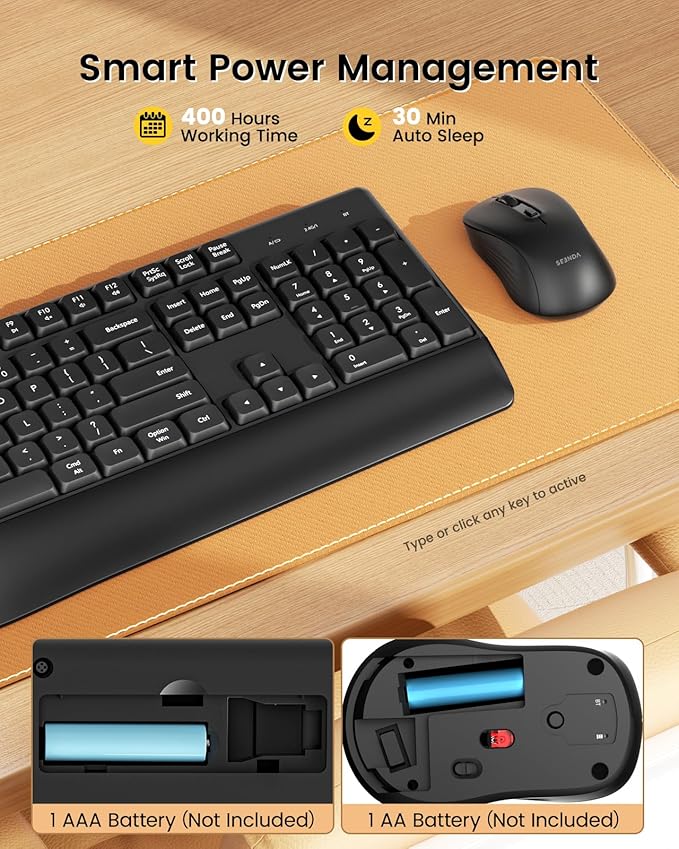 seenda Bluetooth Keyboard and Mouse, COE200 USB + Bluetooth Multi Device - Image 4