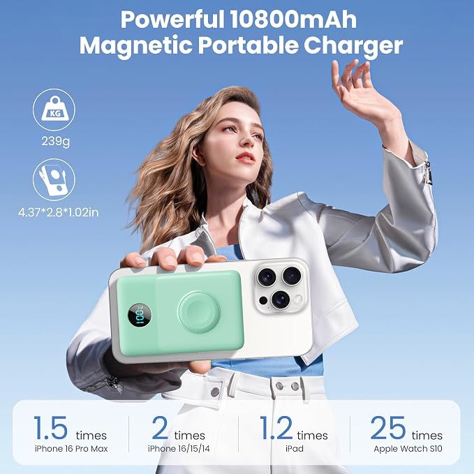 Magnetic Portable Charger 10800mAh - Image 2