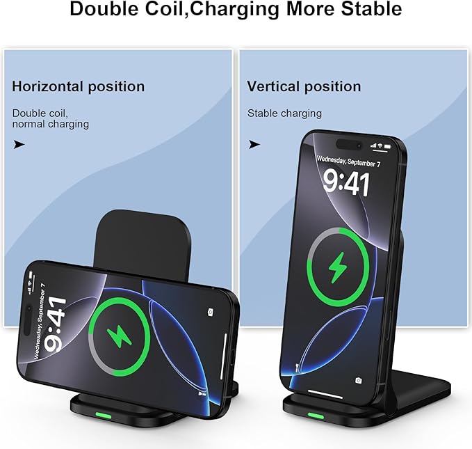 Wireless Fast Charger Stand Foldable Samsung Wireless Charger Fast Charging - Image 4