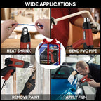 ROMECH 1500W Heavy Duty Heat Gun, Variable Temperature Control Hot Air Gun Kit - Image 5