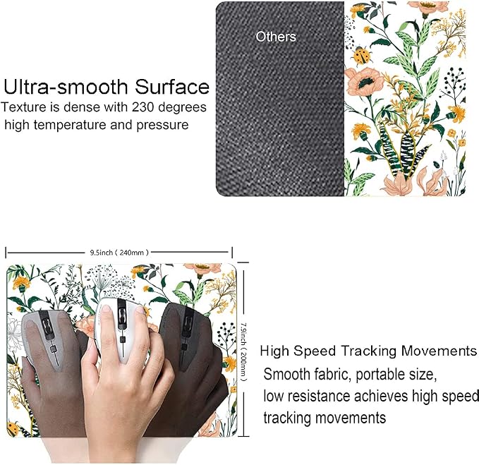 Mouse Pad, Premium-Textured Mouse Mat, Non-Slip Rubber Base Mousepad - Image 3
