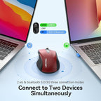 TECKNET Rechargeable Jiggler Wireless Mouse 4800 DPI Silent USB A & Bluetooth - Image 4