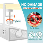 Under Desk Cable Tray White, No Drill Cable Organizer - Image 2