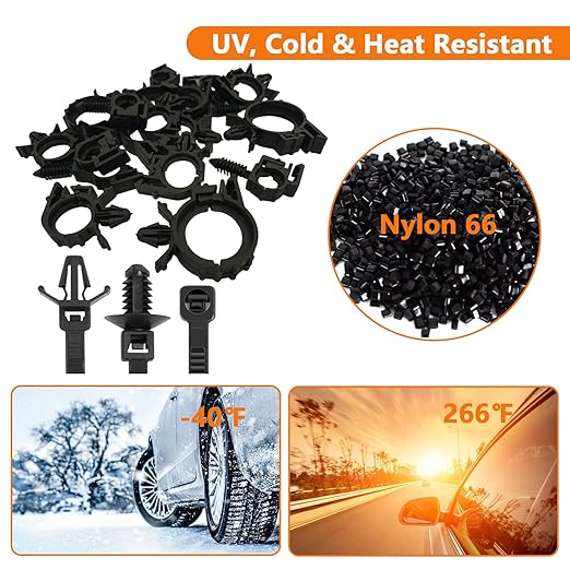 110Pcs Nylon Universal Cable Tie Buckle, Wire Loom Clips - Image 7