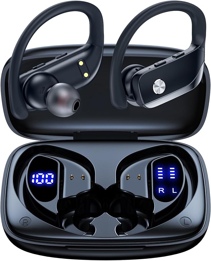 bmanl Wireless Earbuds Bluetooth Headphones 48hrs Play Back Sport Earphones by bmanl
