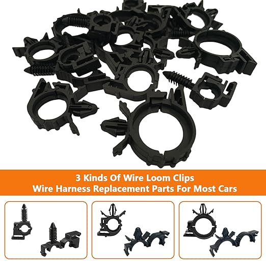 180Pcs Wire Loom Clips for Car Push Mount Zip Ties Assorted Sizes Automotive - Image 6