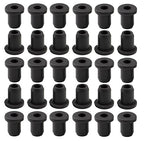 30 pcs 1/4" Drill Hole，1/8" ID Black Silicone Top hat Rubber Grommets by Unknown