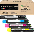 Versalink C7020 C7025 C7030 Toner Cartridge 4-Pack High Capacity 106R03737 by KingKJInkToner