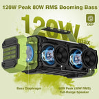 Portable Bluetooth Speaker 120W Peak 80W Wireless Speakers, TWS Pairing - Image 2