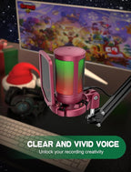 FIFINE AmpliGame PC Gaming Streaming USB Microphone, RGB Desktop Microphone - Image 6
