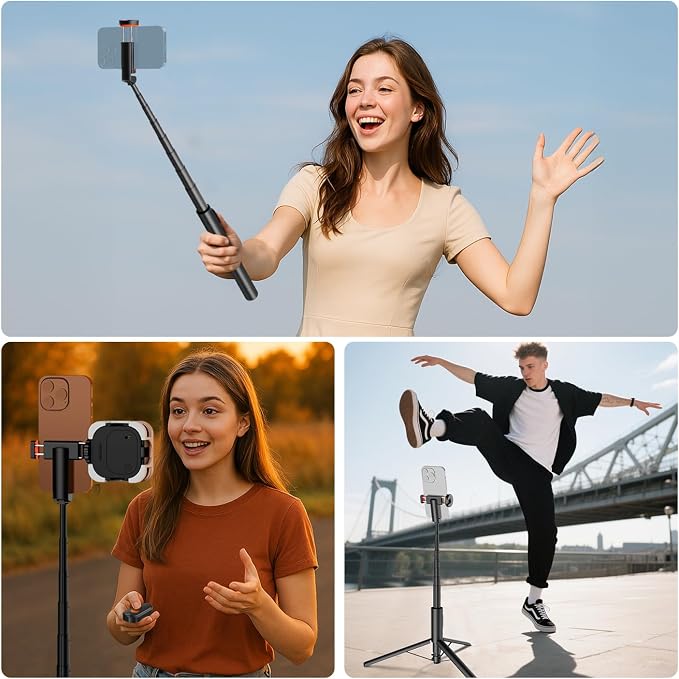 NEEWER 57.9" Selfie Stick Tripod Compatible - Image 7
