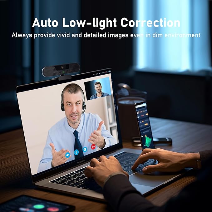 1080P 60FPS Webcam, VIZOLINK FHD computer video camera - Image 4