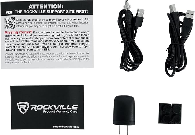 Rockville ROCKMIX 8 Channel Mixer, USB Recording Interface, Compressor - Image 7