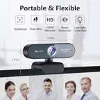 1080P Webcam with Microphone, eMeet Nova AutoFocus HD Webcam, 96°View Web - Image 3