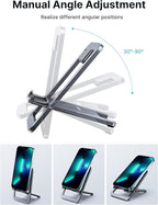 JSAUX Cell Phone Stand Foldable Aluminum Adjustable Phone Holder - Image 4
