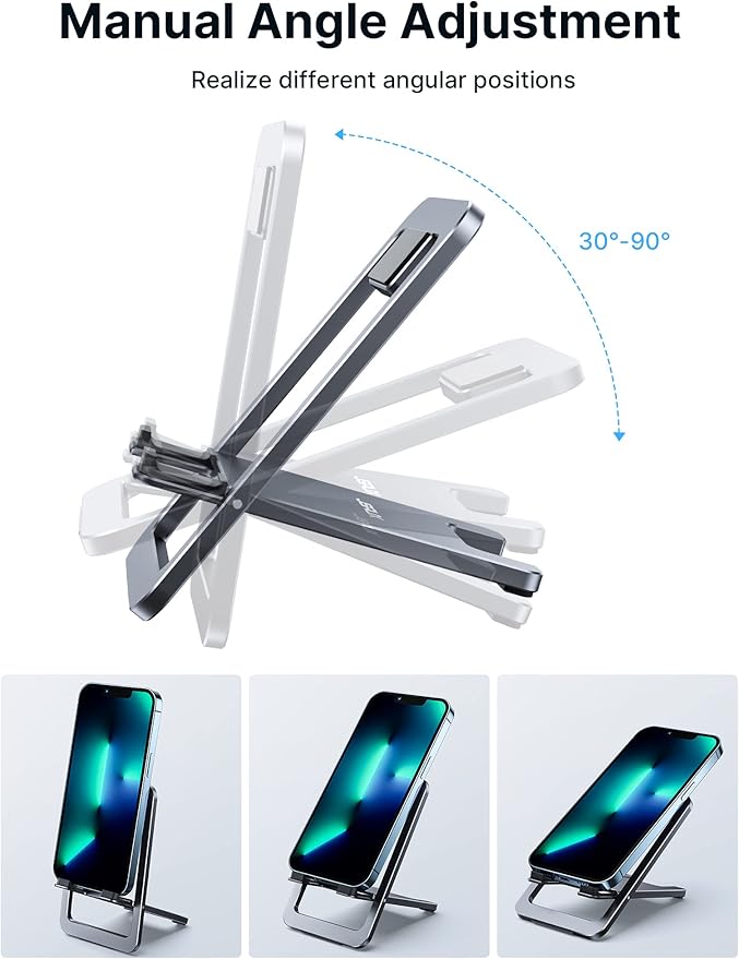 JSAUX Cell Phone Stand Foldable Aluminum Adjustable Phone Holder - Image 4